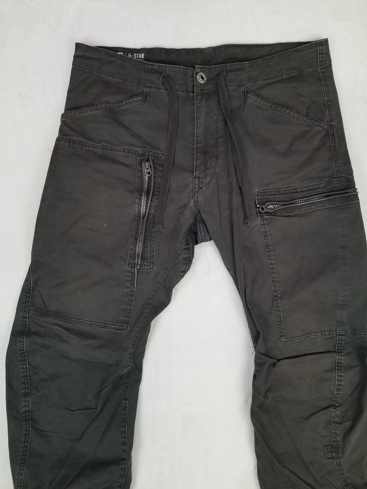 G-Star Raw Denim Dark Gray Tapered Cargo Jogger Pants Men’s Size 32/32 Rouching