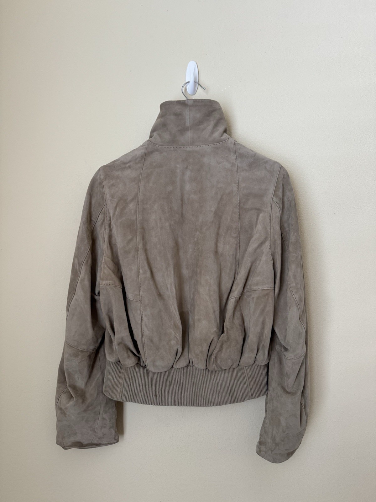 Kallmeyer Liam Leather Bomber Jacket Suede Sand XS