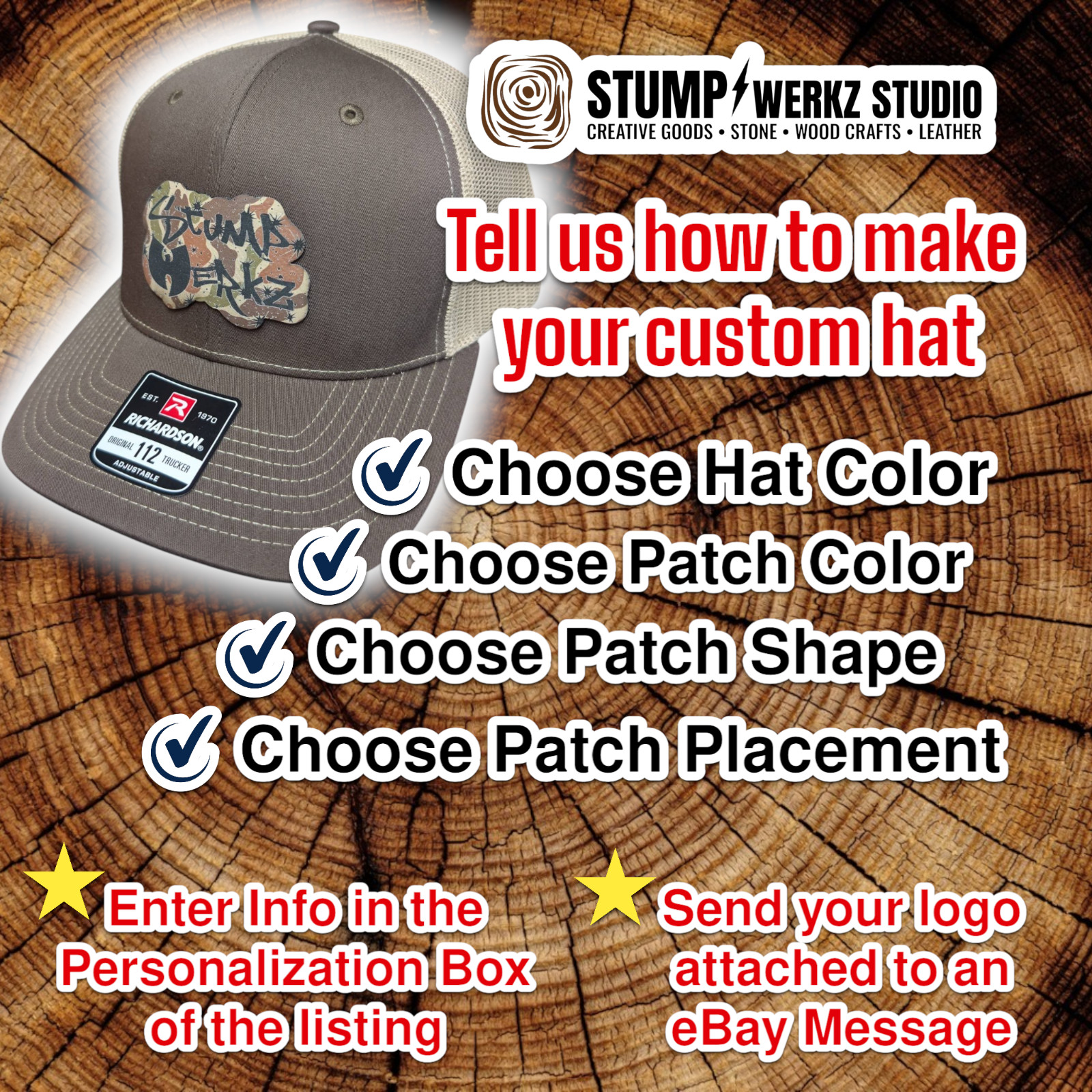 Custom Personalized Hat Baseball Cap Trucker Richardson 112 312 168 Logo Promo