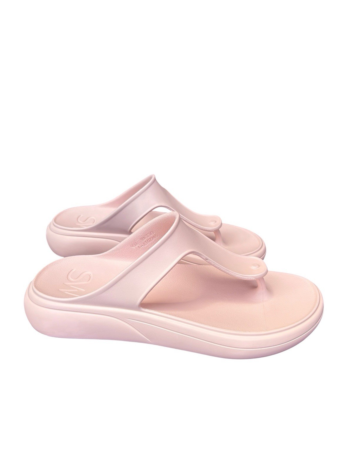 Stuart Weitzman Stuflex T-Strap Slide Sandals Rosewater Pink Size 11 41.5 NIB