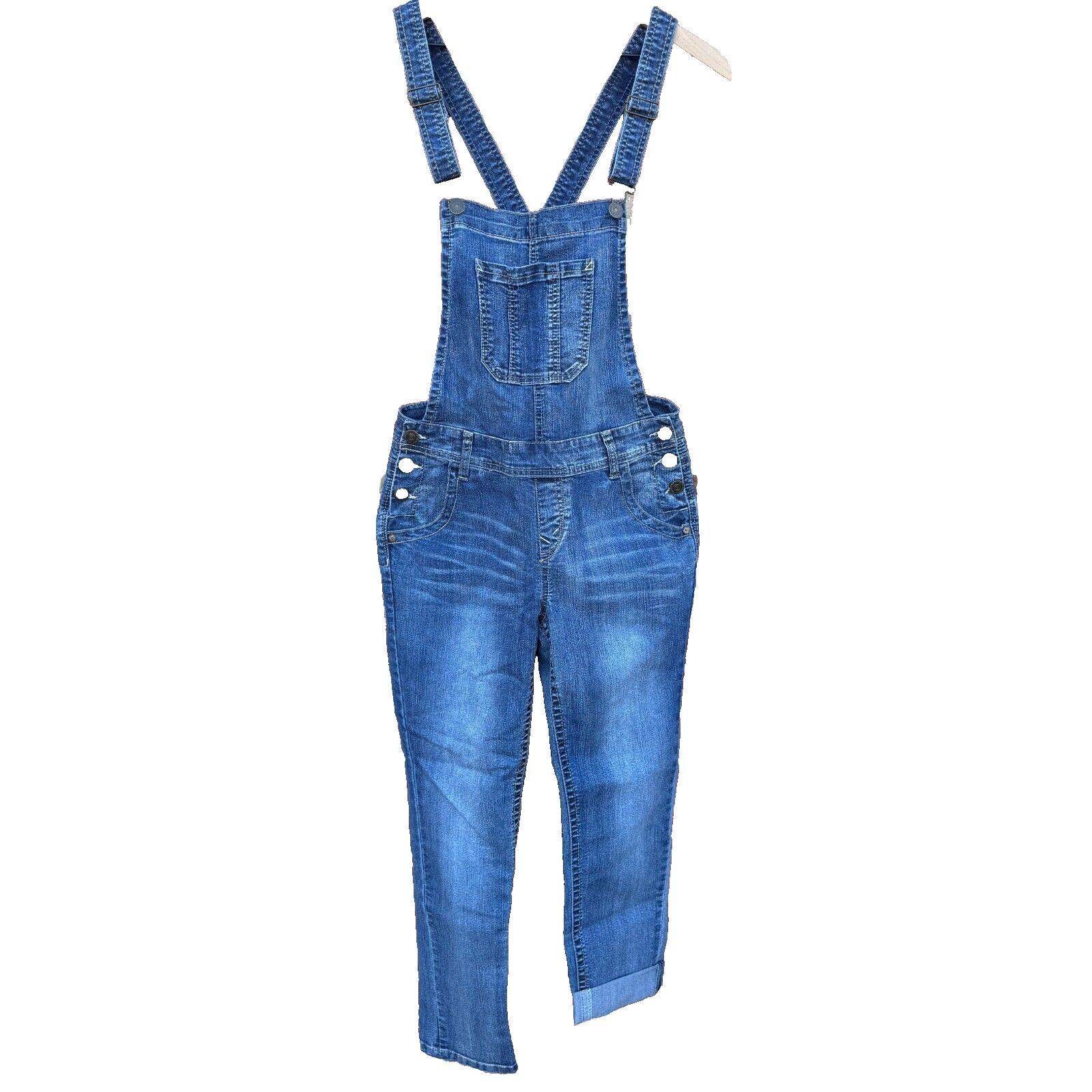 Wallflower Denim Overalls Womens Medium Skinny Country Farmgirl Indie Hipster