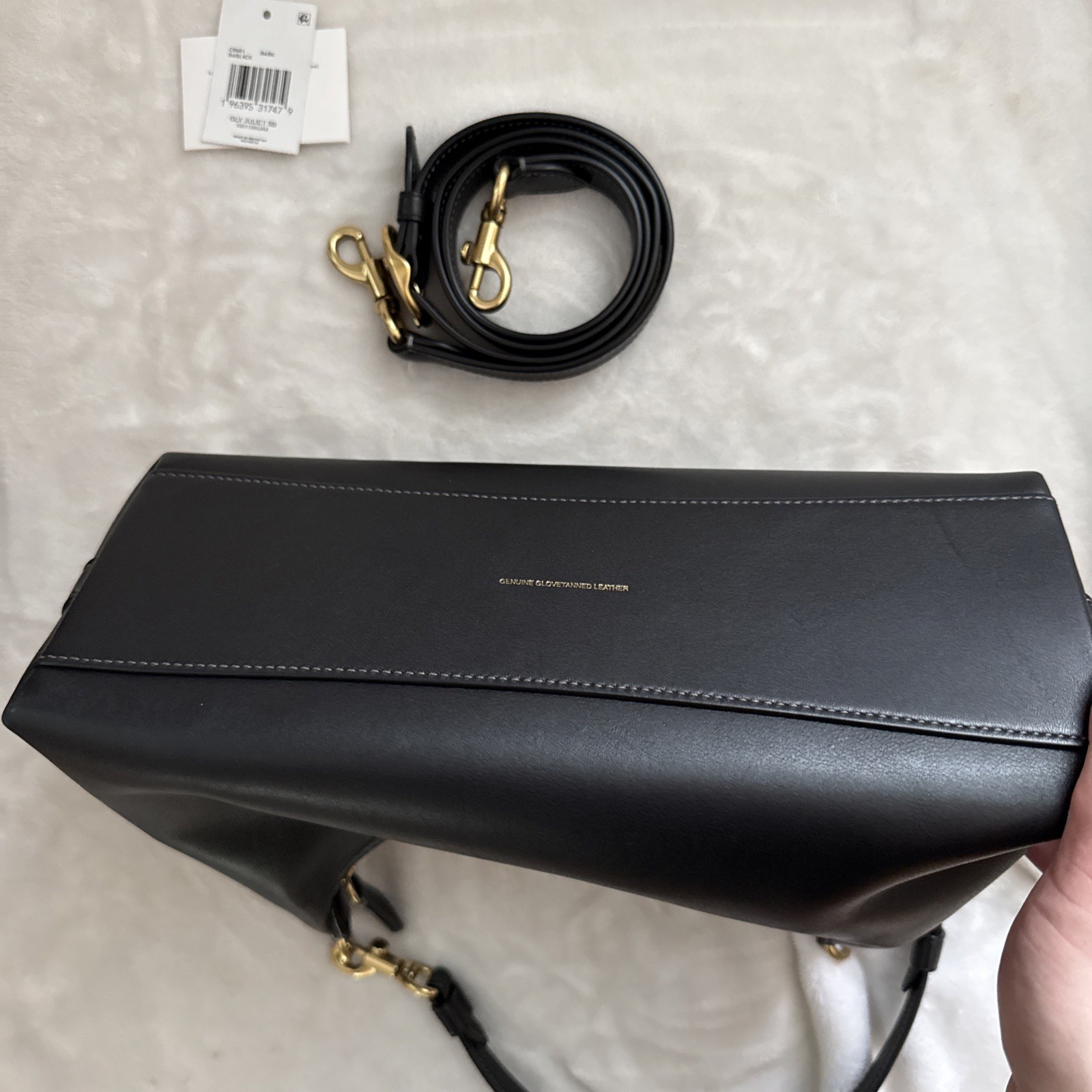 Coach Juliet Shoulder Bag Leather 2Way Crossbody Handbag Black # CR981 NWT