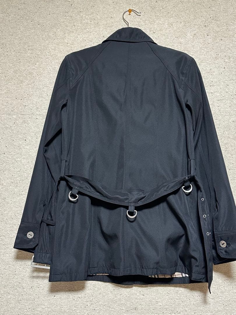Burberry Black Short Trench Coat Size M