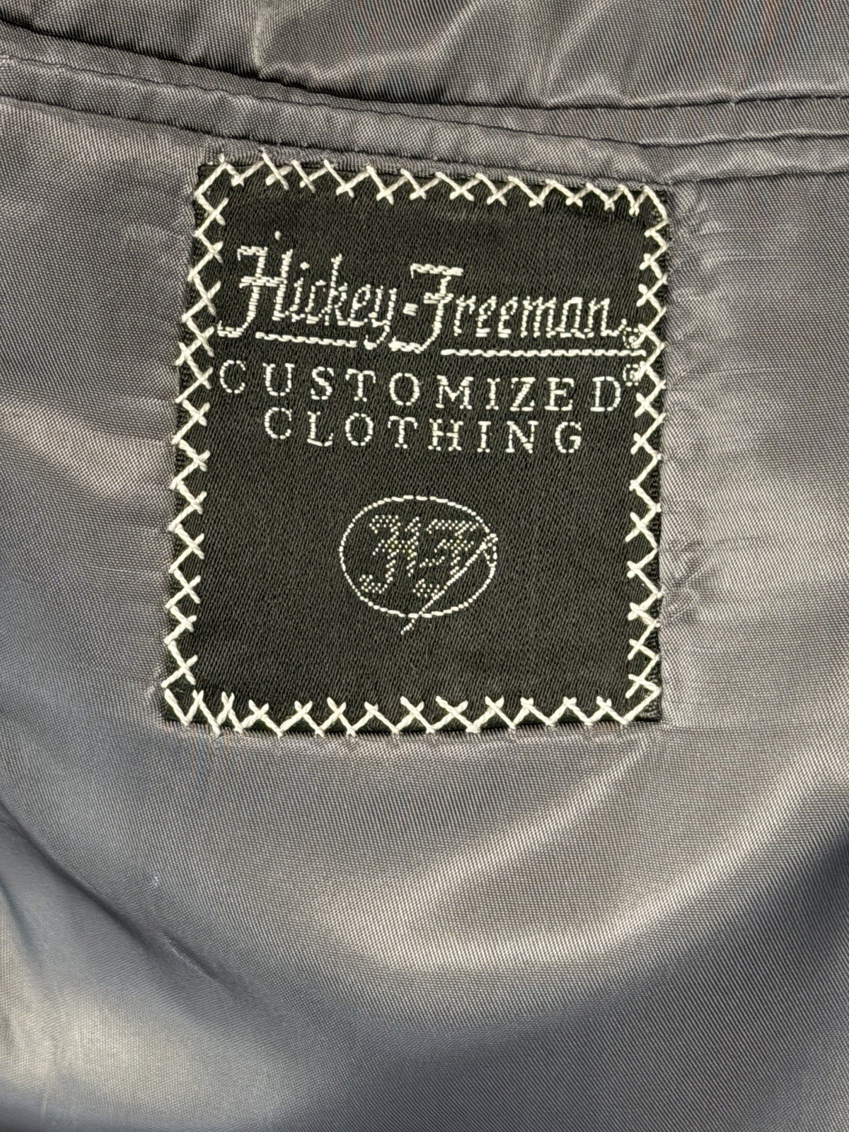 Hickey Freeman USA Men’s Gray Plaid 100% Wool Blazer 40R $895 Two Button