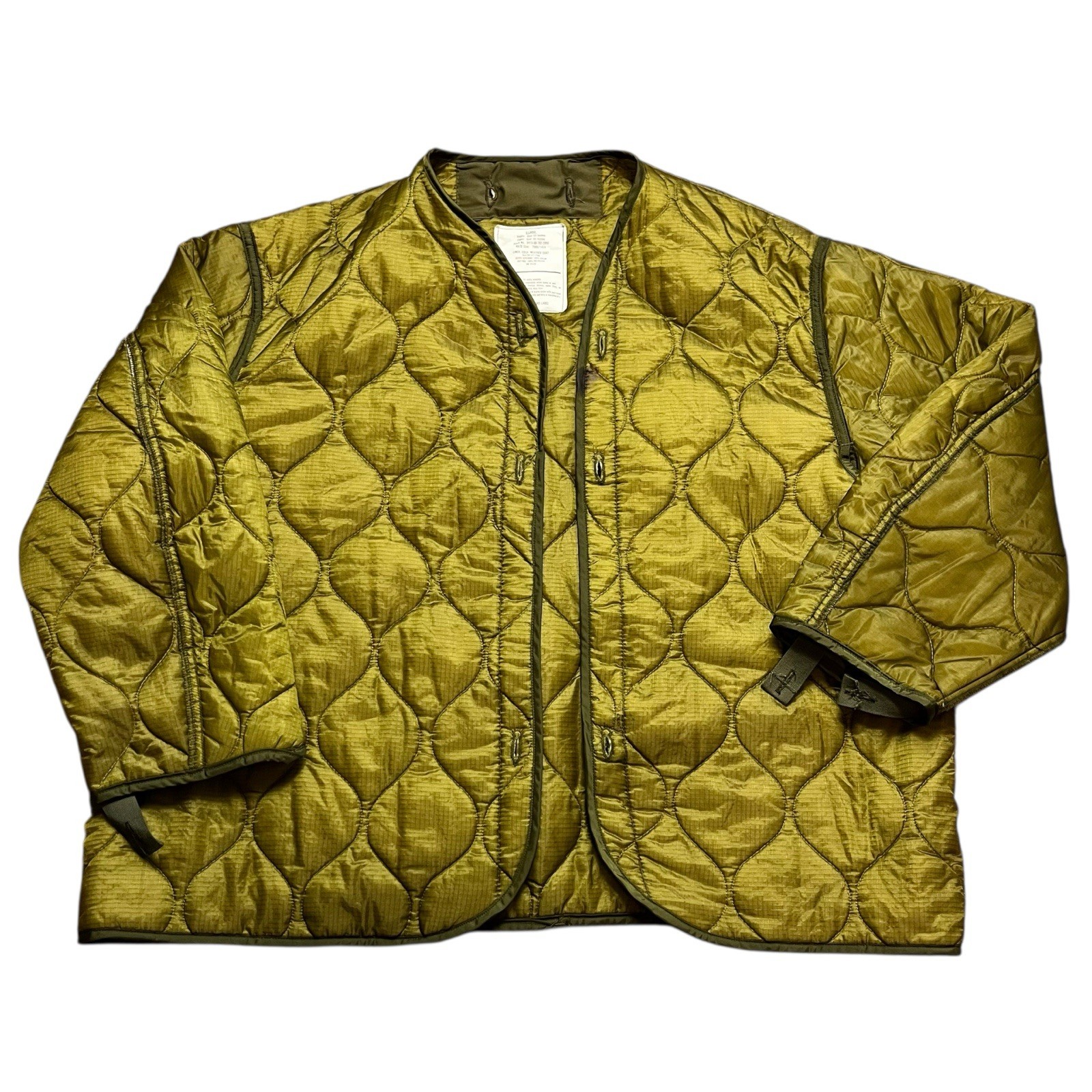 VTG MILITARY ISSUE M-65 FIELD JACKET LINER QUILTED COAT LINER XL USA MADE