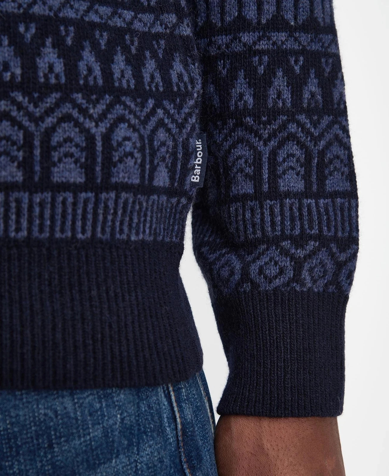 Barbour Stonebeck Fairisle Crew Neck Sweater Men’s XXL Navy MKN1579NY91 NWT