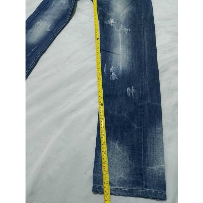 Men’s KOSMO LUPO Jeans Size 30 Distressed Blue Denim Dragon Graphic Y2K Emo