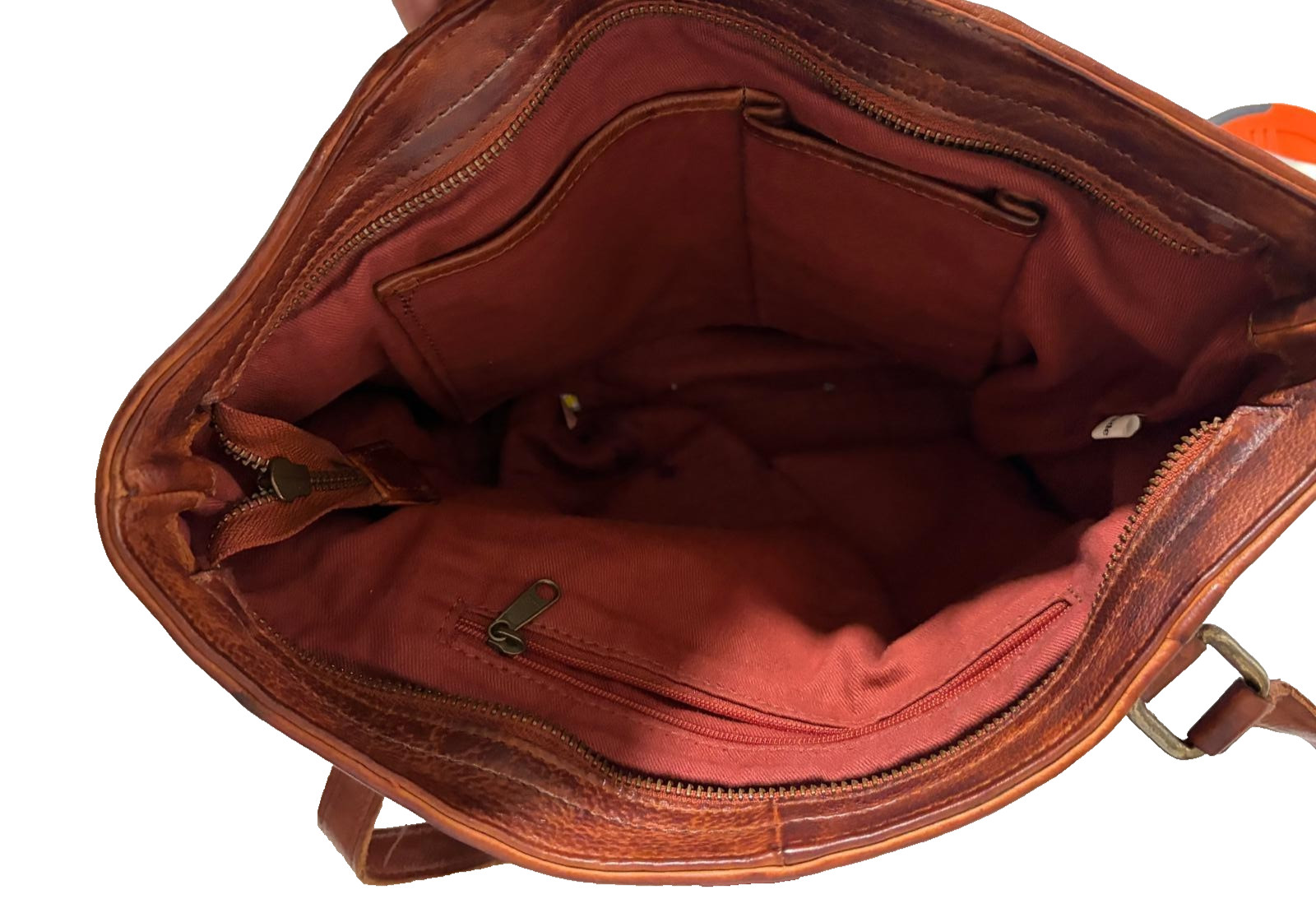 Oak Leather Shoulder-bag, Woven Leather Panel, Cowhide Leather