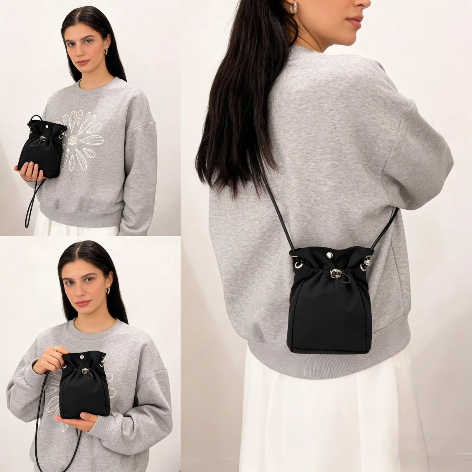 Versatile Crossbody Bag Soft Mini Phone Wallet Multifunctional Square