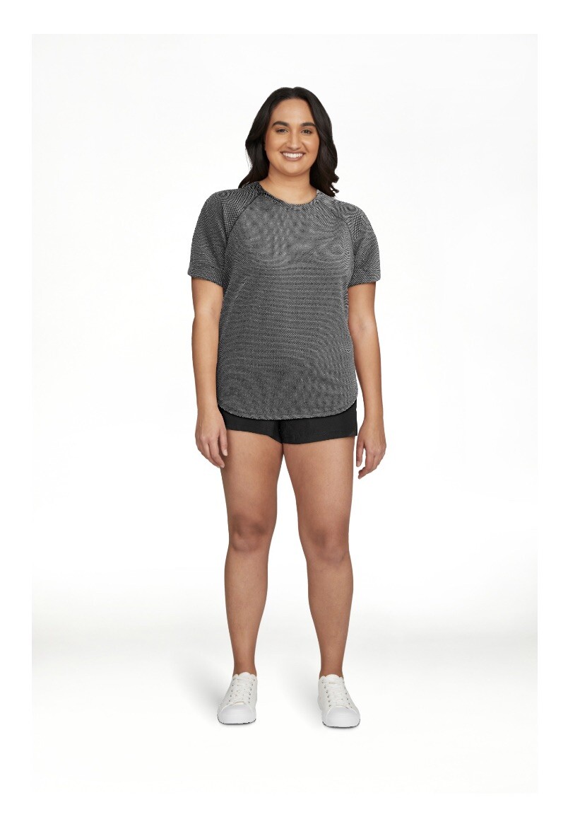 Athletic Works Women’s 3X (22) Core Running Shorts w/Panty Liner • Black Soot