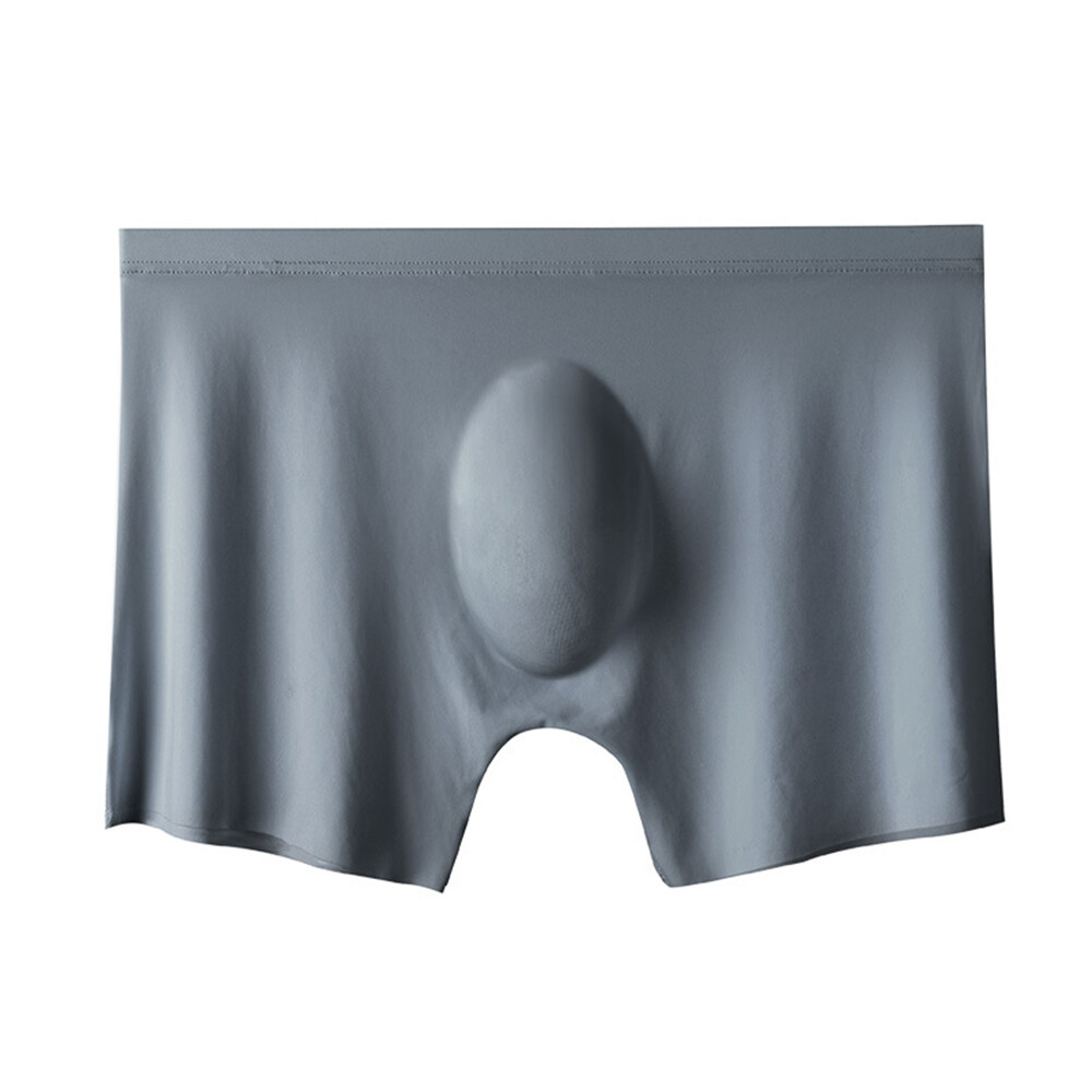 Sexy Men Ice Silk Seamless Boxer Briefs Pouch Underwear Shorts Trunks Underpants