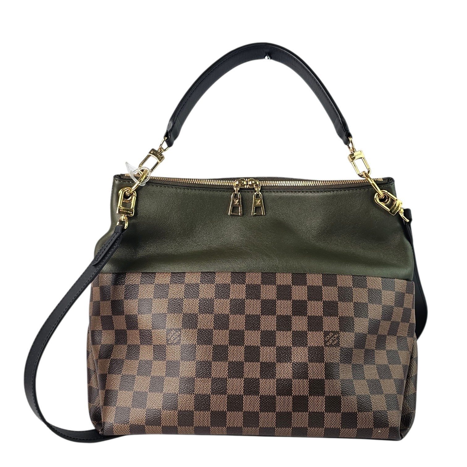 LOUIS VUITTON Damier Ebene a Calfskin Maida Shoulder Hobo Bag 2 Way Tote ARTSY