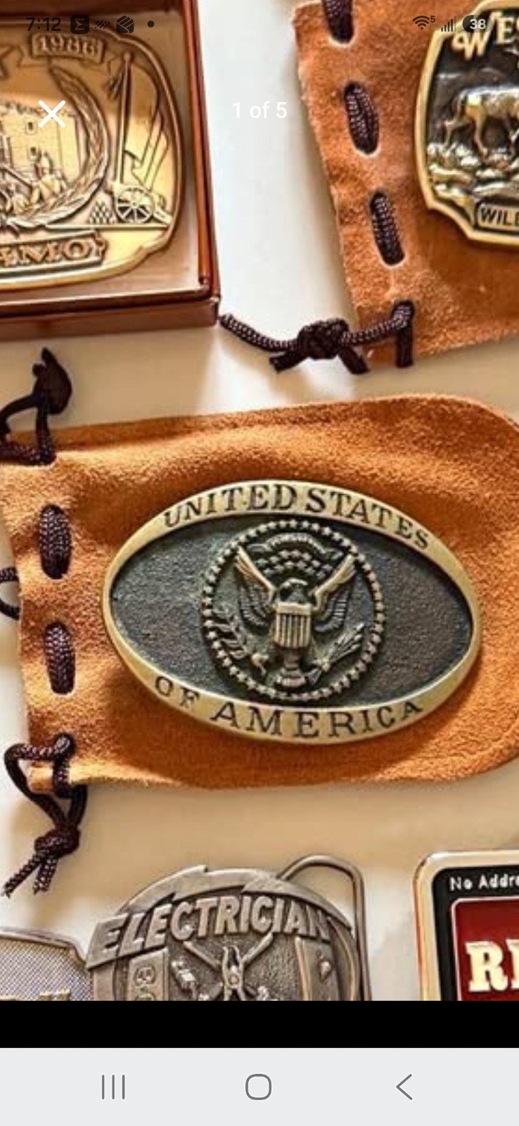 Vintage Solid Brass Belt Buckle by Heritage Mi t Ltd.