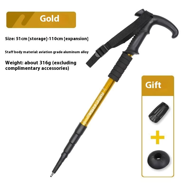 Trekking Poles Nordic Walking Hiking Sticks Anti-shock Adjustable Alpenstock