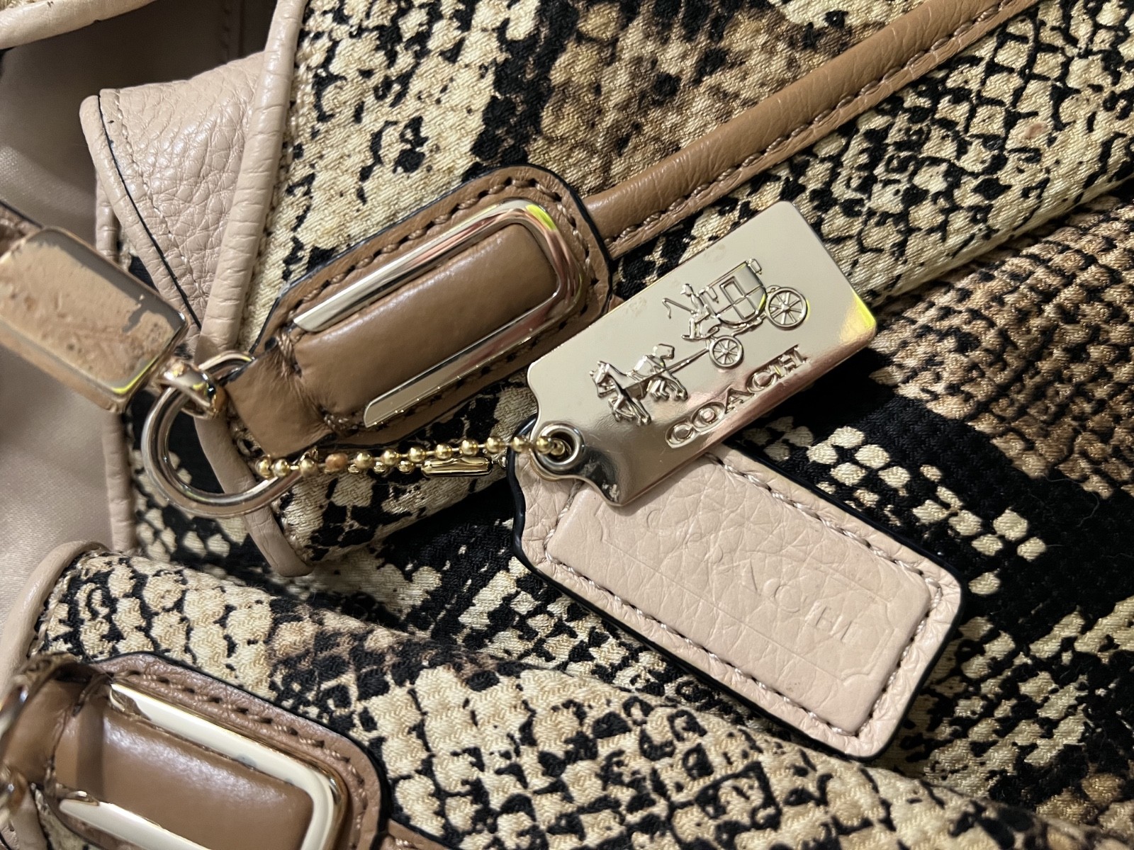 COACH Madison Python Phoebe EUC Bag
