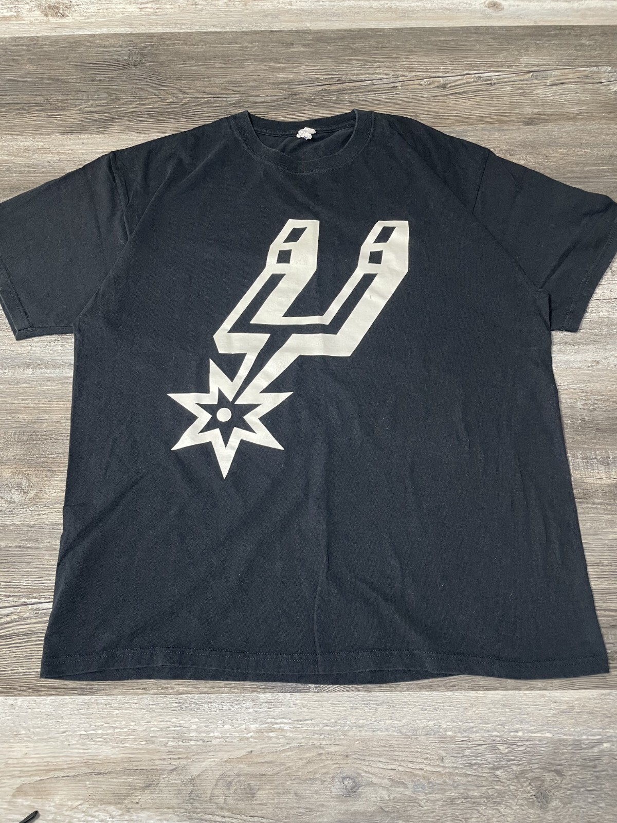Vintage Y2K Anvil Blue Bar NBA San Antonio Spurs Big Logo AT&T Promo Shirt XL