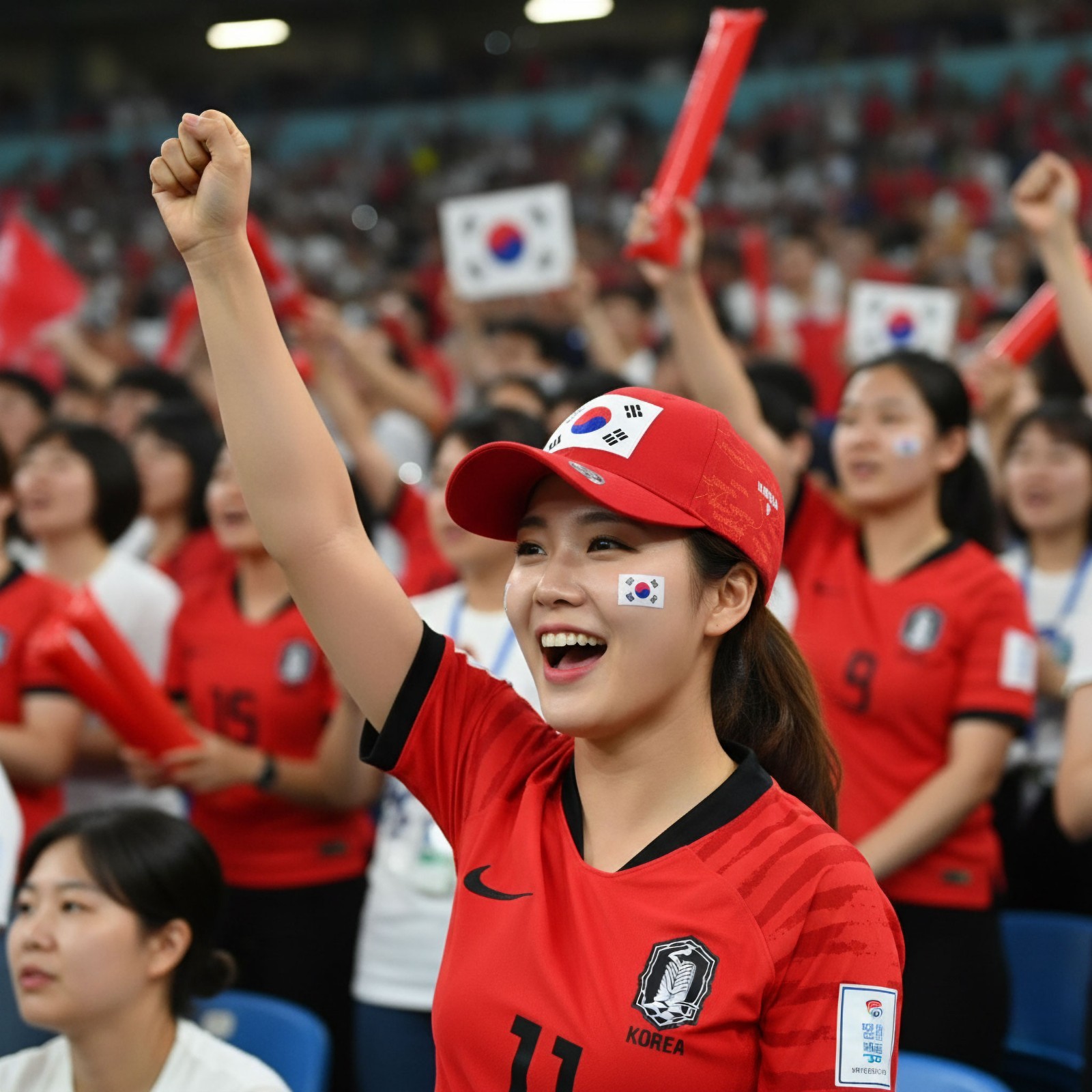 Korea Flag Baseball Cap Modern Korean Map Design. Korea Supporters Cap