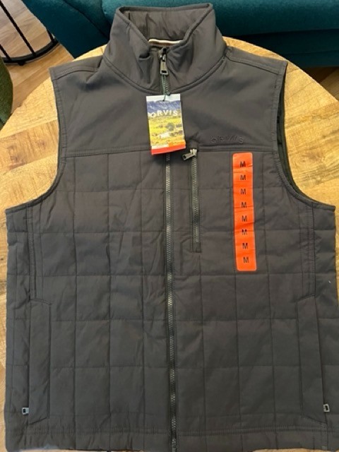 Orvis Classic Collection Quilted Full Zip Vest Charcoal Men’s Size Medium M~NWT