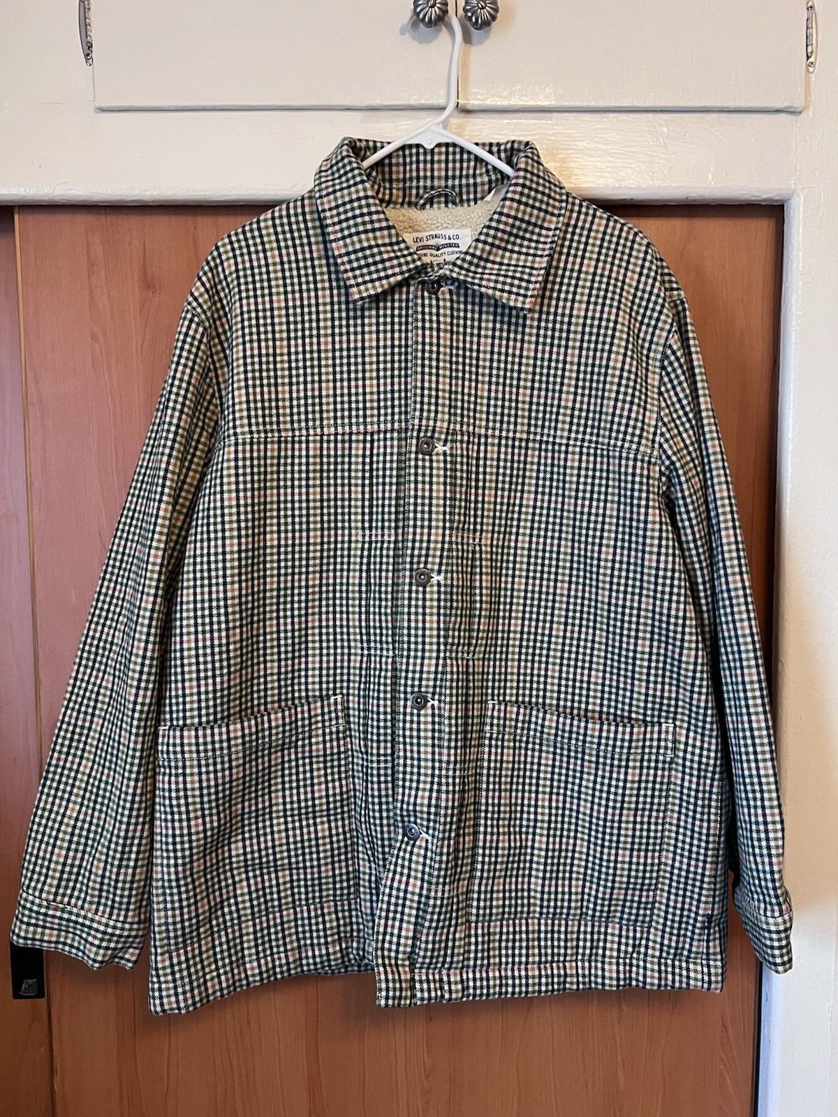 Levi’s Made And Crafted Plaid Quilted Sherpa Lined Jacket New With Tags Medium
