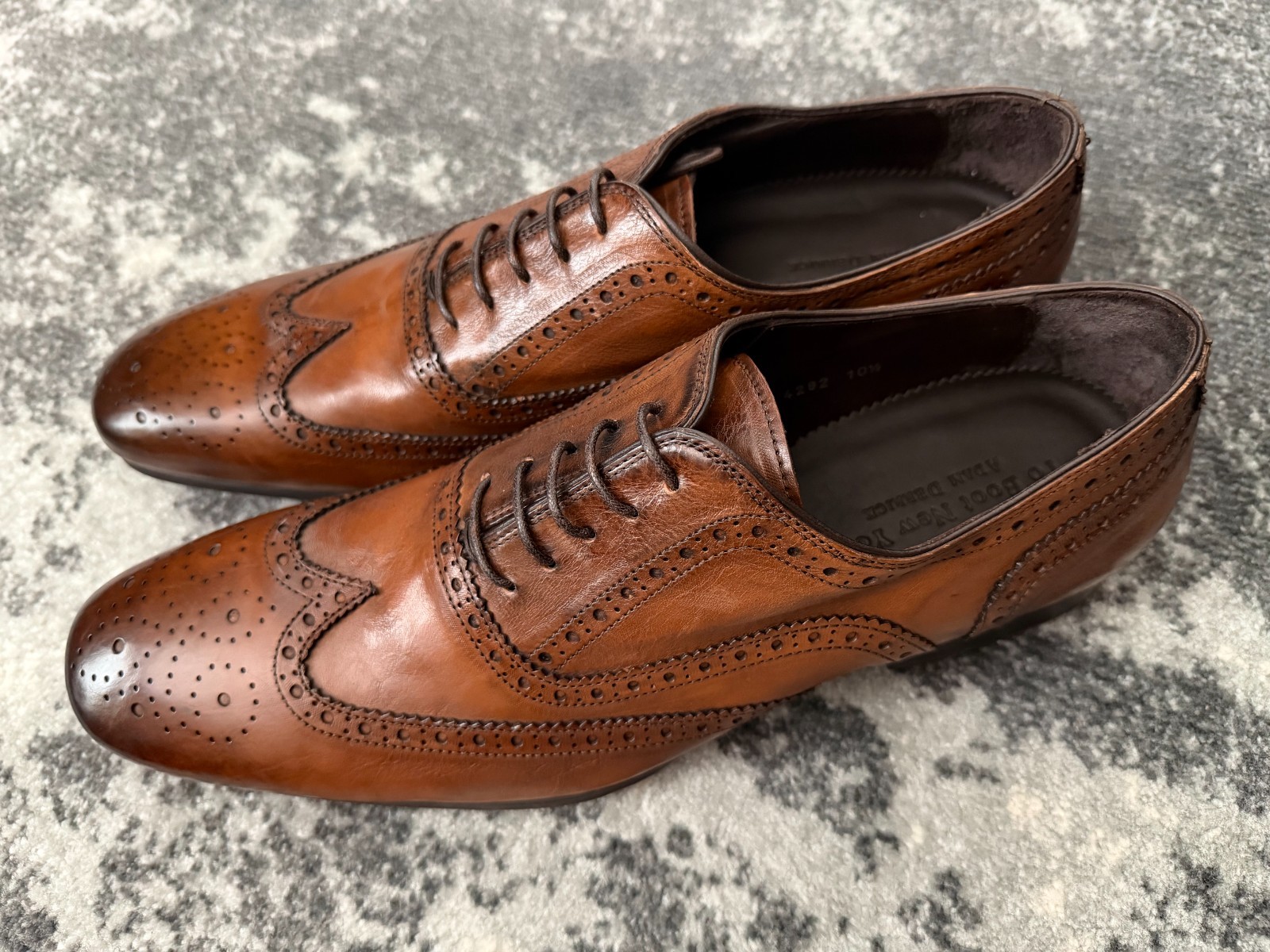To Boot New York ‘GRAHAM’ Cognac Brown Leather Brogue Oxford – Size 10.5 US NEW