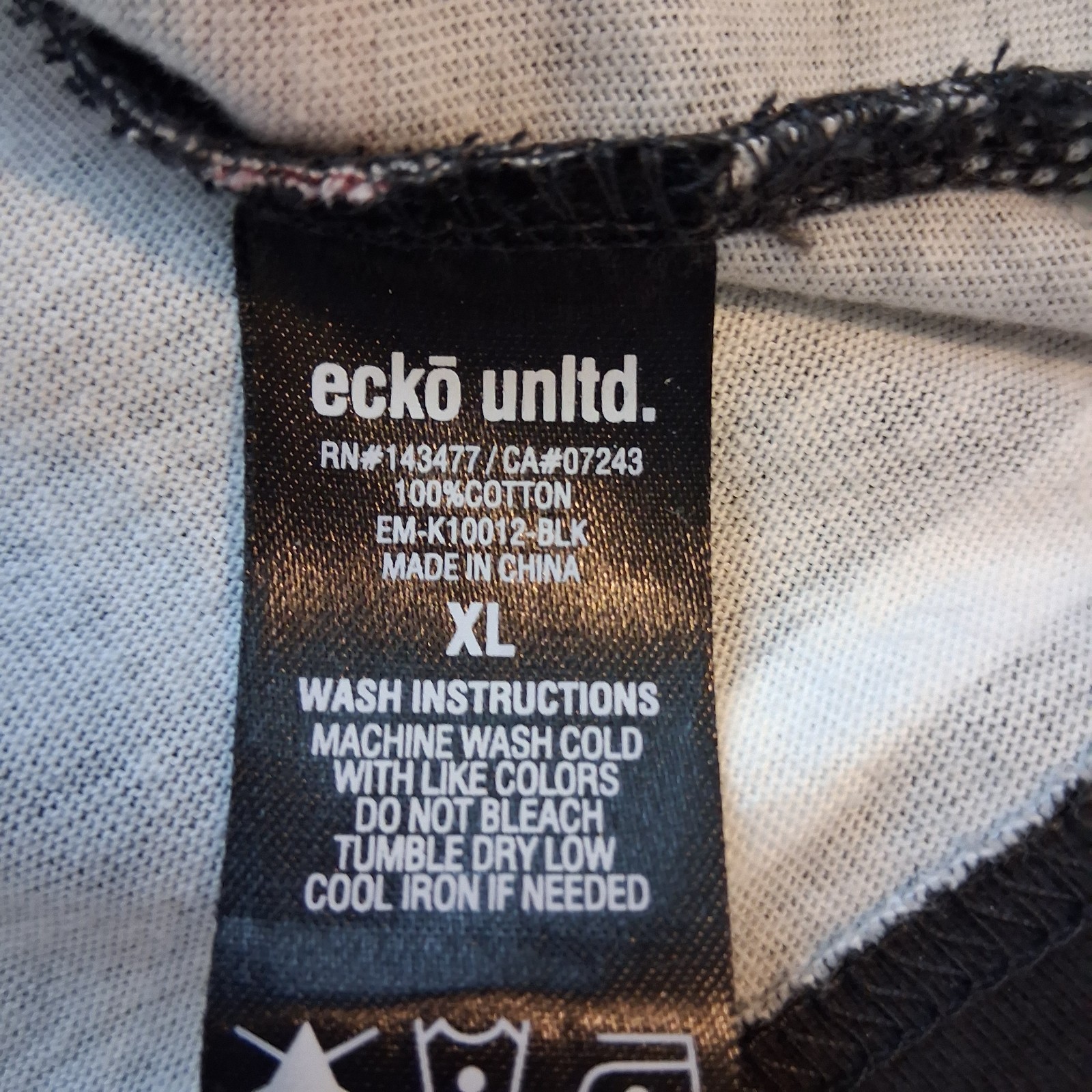 Ecko Unltd. Men’s XL Striped Crew Neck Short Sleeve Pocket Tee 100% Cotton