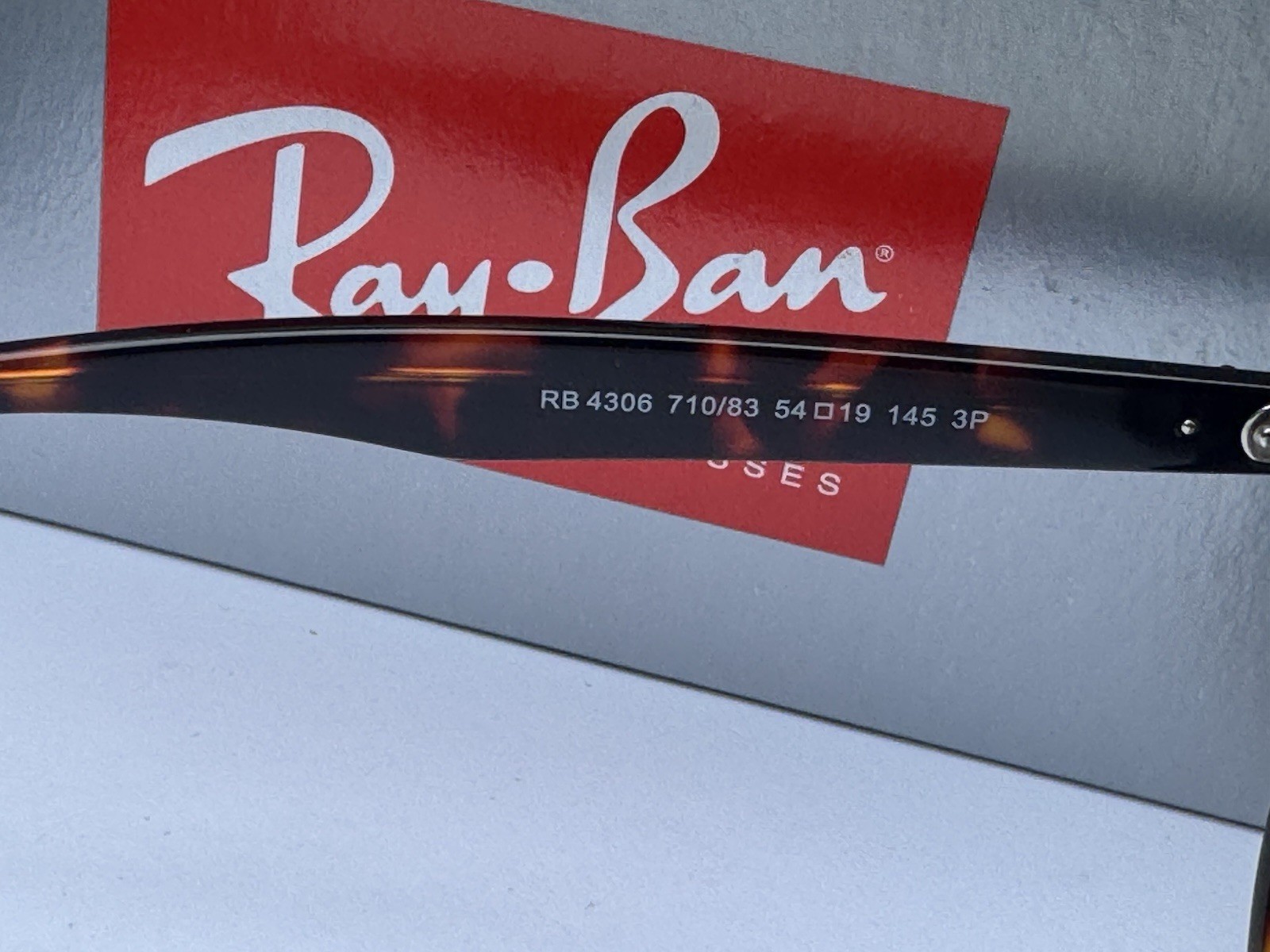 NEW Ray-Ban RB4306 710/83 Polished Light Havana/ Polarized Brown Sunglasses 54mm