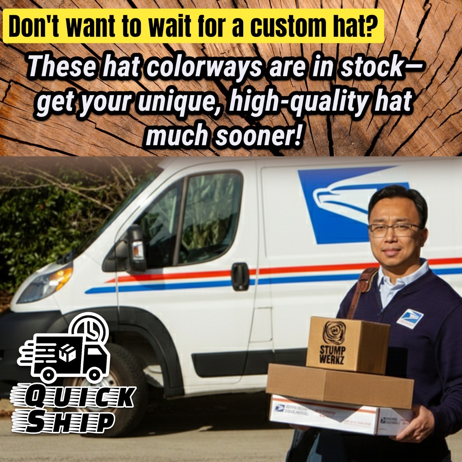Custom Hat Trucker Baseball Cap Richardson Leather Patch Funny F-CAW-F Crow