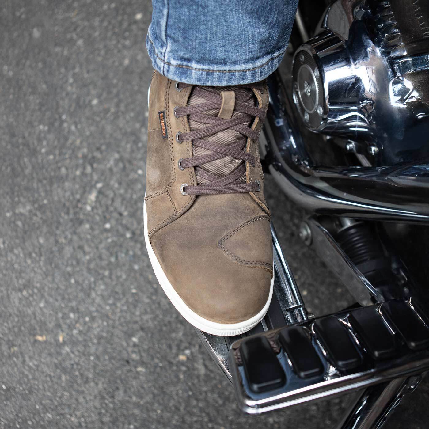 Milwaukee Leather MBM9113 Men’s Brown Motorcycle Reinforced Casual Riding Shoes