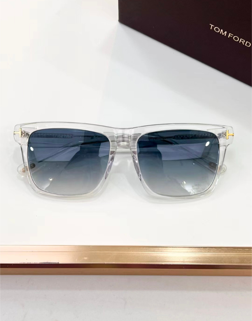 Tom Ford Buckley Sunglasses FT0906 Clear/Blue 56-17-145mm With Casa New