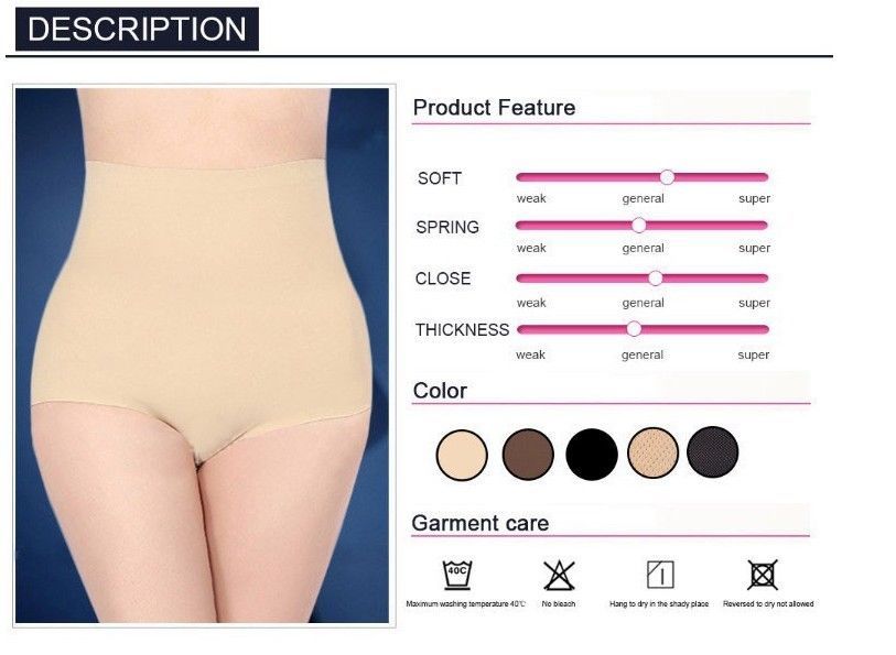 High Waist Padded Hips Seamless Panty Butt Lifter Enhancer Memory Foam Shapewear