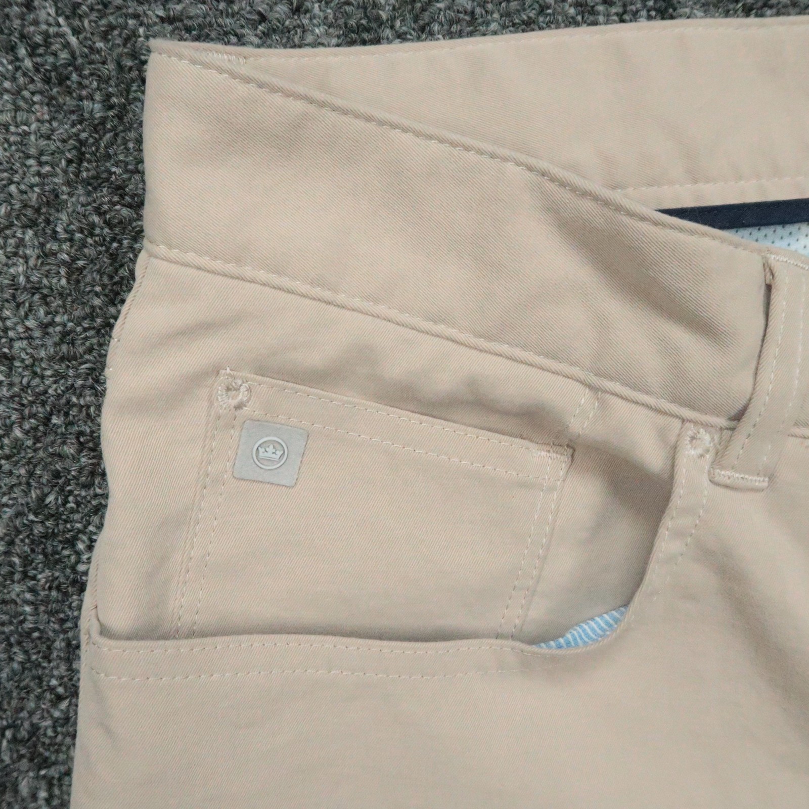 Peter Millar Pants Mens 35×32 Beige EB66 Performance 5 Pocket Straight Golf
