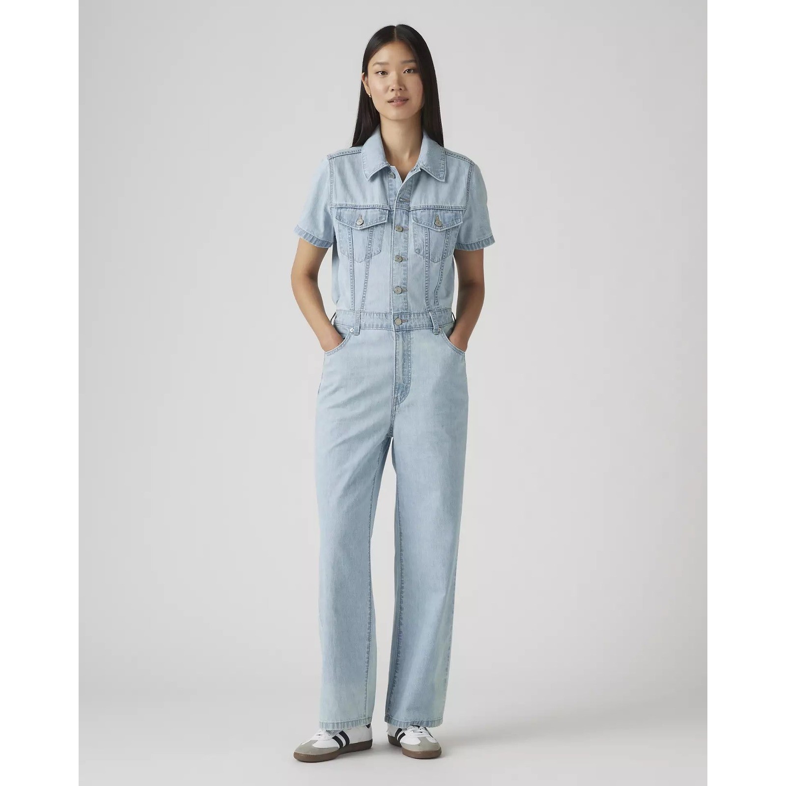 Levi’s Type III Denim Jumpsuit NWT XL Light Wash Forgotten Dream Wide Leg Retro
