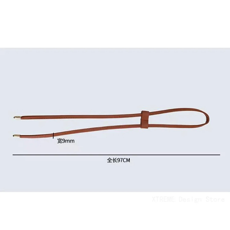 1Pcs PU Leather Drawstring Pull String Detachable Bucket Bag Strap Slide String