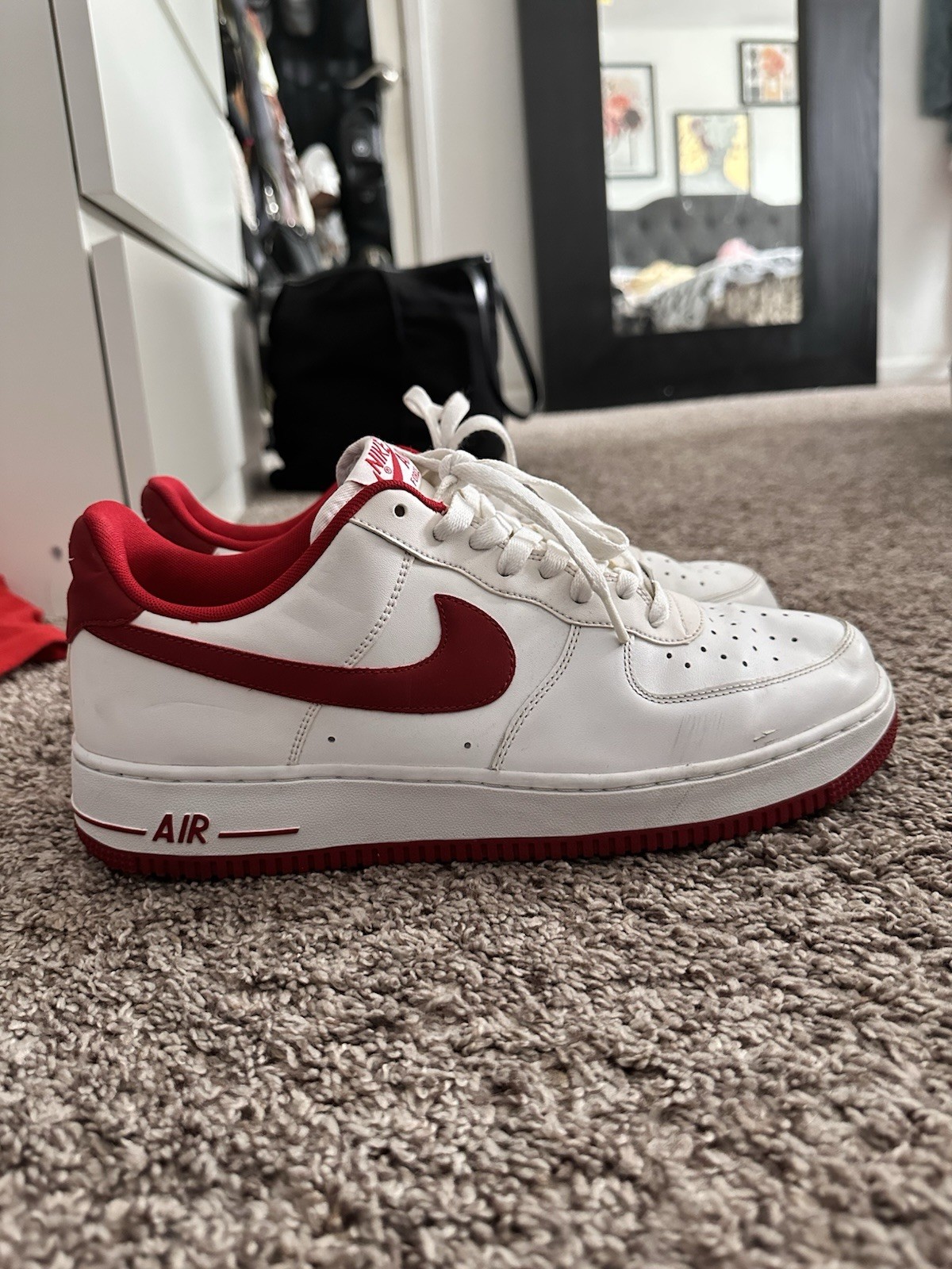 Nike Air Force 1 ’07 White Red Outsole – M11