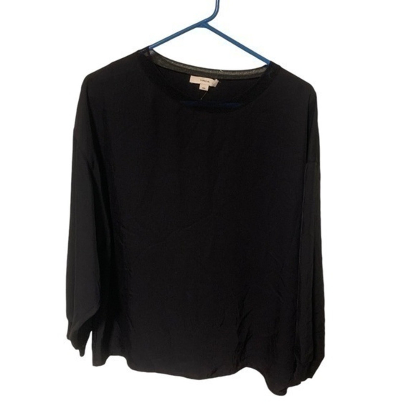 Vince Scoop Neck Long Sleeve Silky Blouse Size Medium