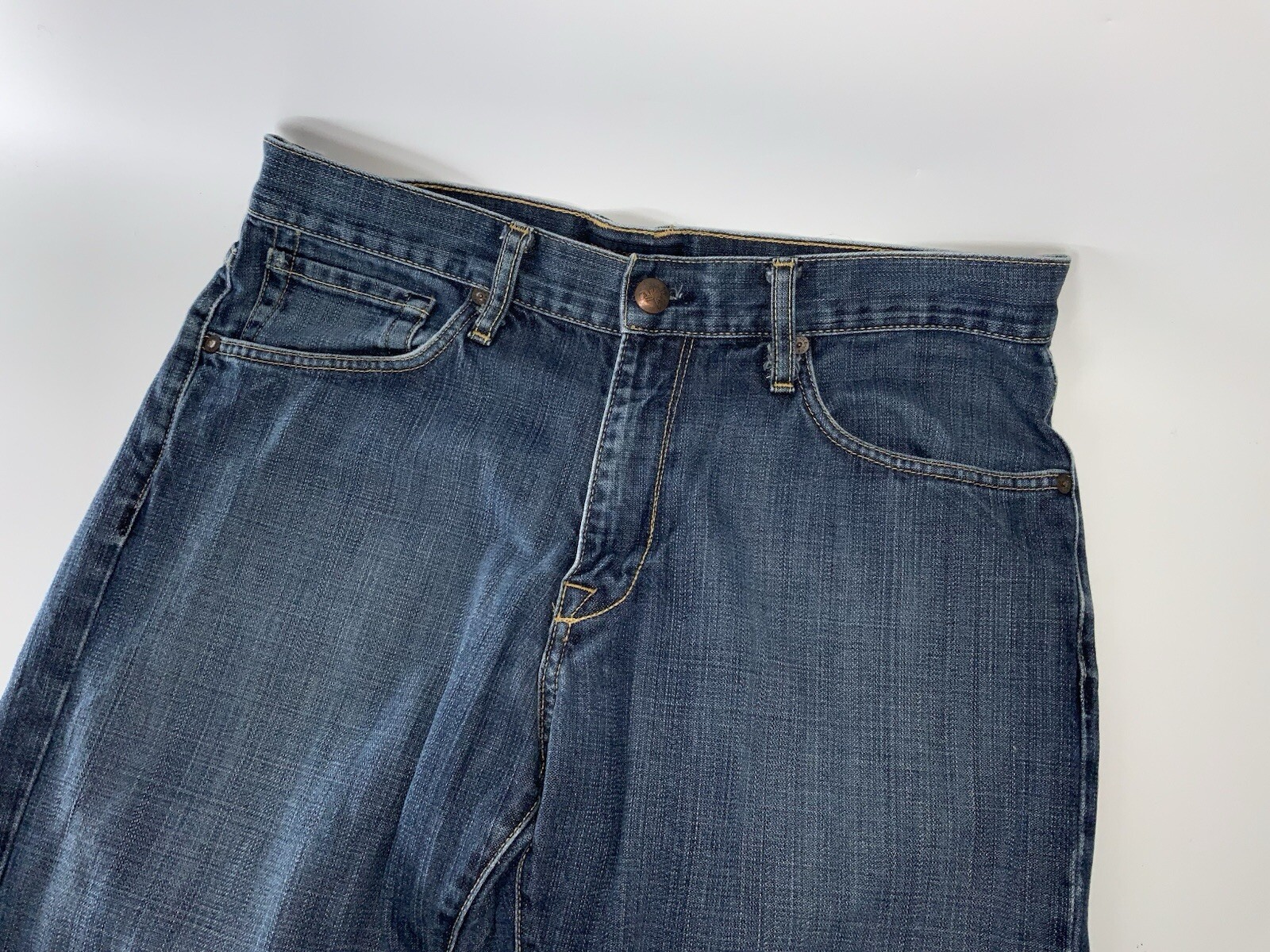 Agave Copper Waterman Jeans Men 32×28 Blue Dark Relaxed Straight USA YGI N5-57