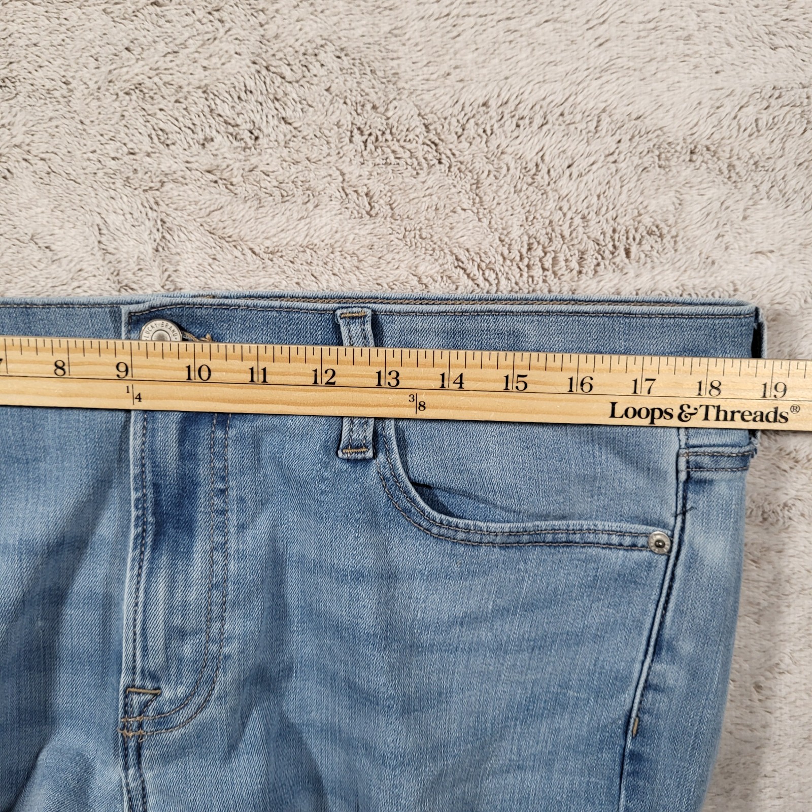 Lucky Brand Sweet Mid Rise Boot Jeans Womens 14/32 Blue Light Wash Stretch Denim