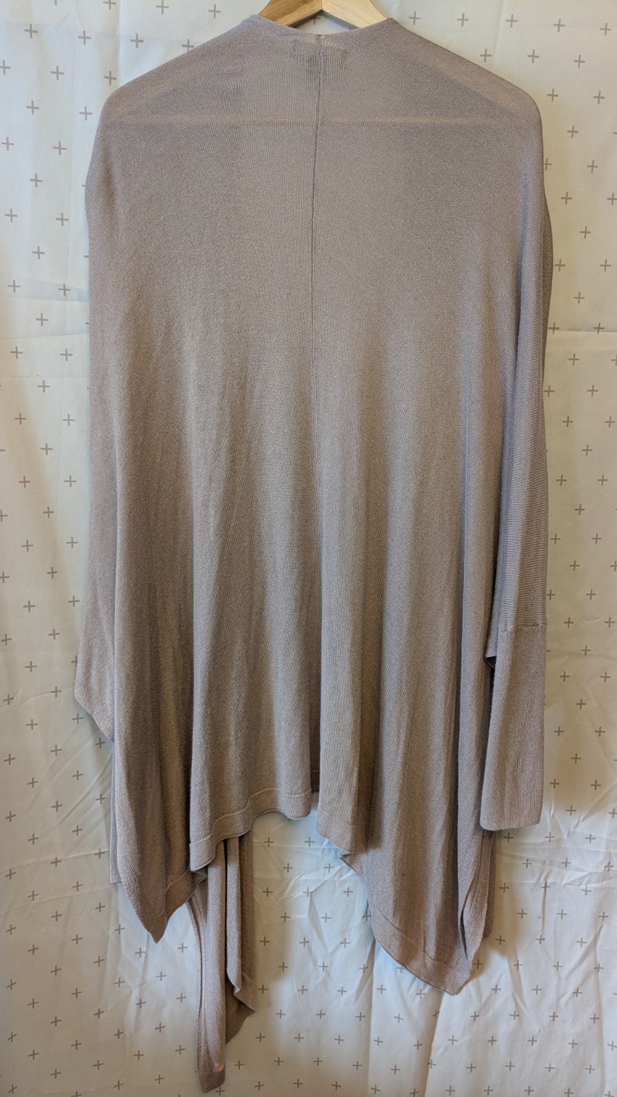 Forever 21 plus size 1X dolman style open front drape cardigan in taupe