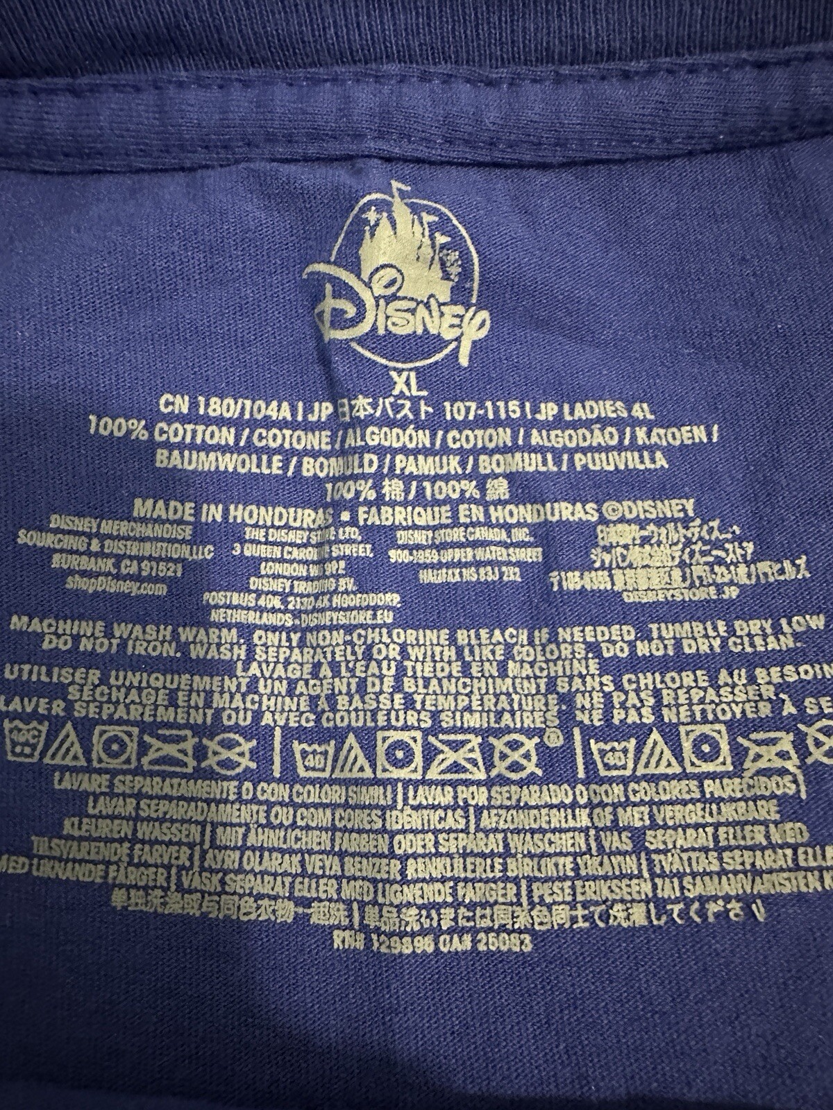 Disney Parks Snow White Blue Thick Strap Tank Top Shirt Size XL
