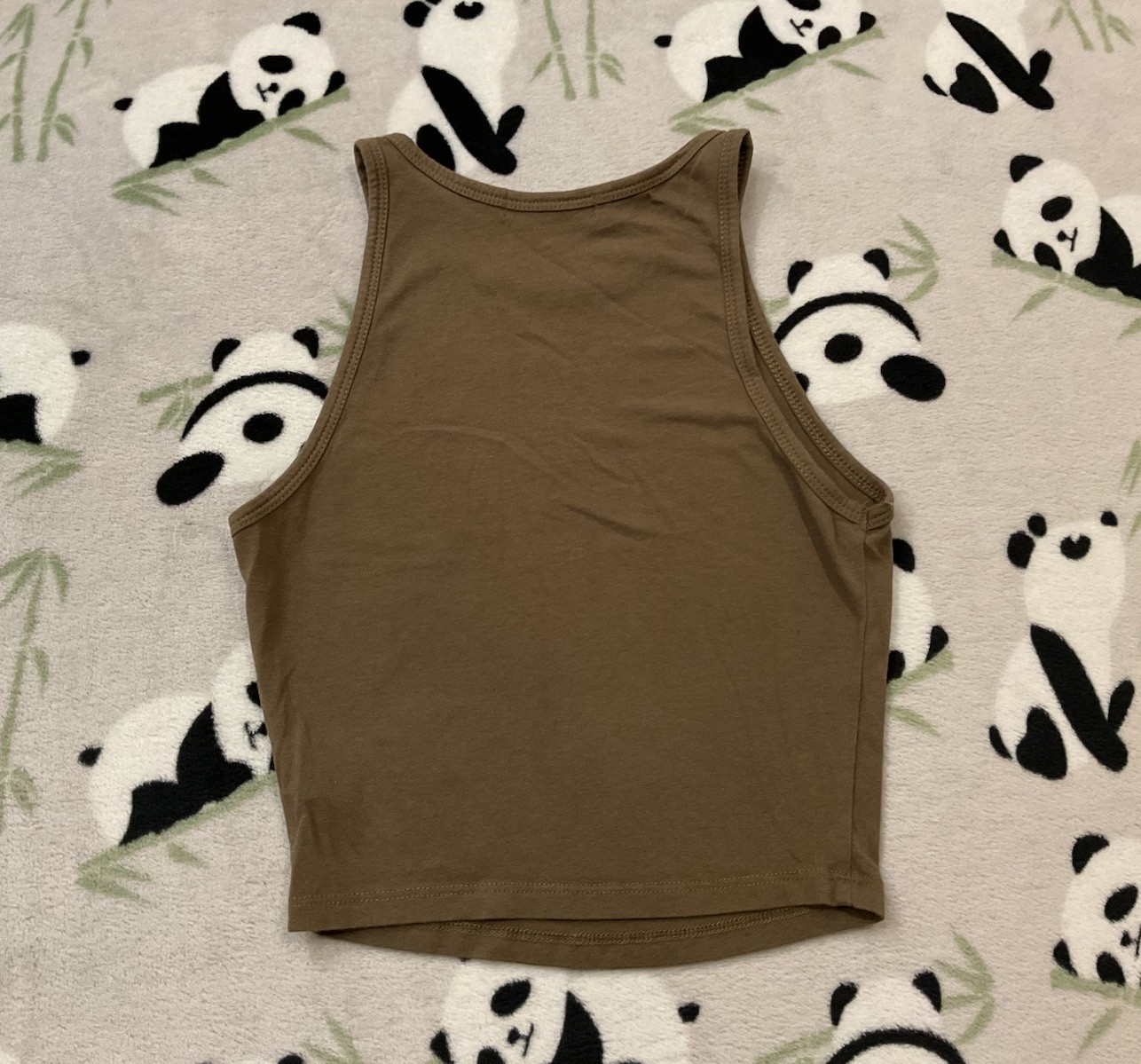 Active Basic Women’s Tank Top Size Small Brown Sleeveless Cropped