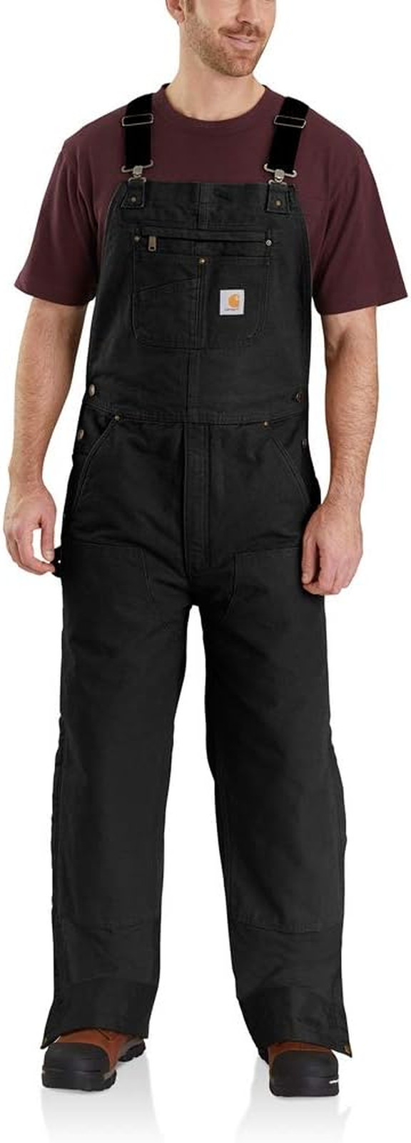 Men’S Washed Duck Insulated Bib Overall