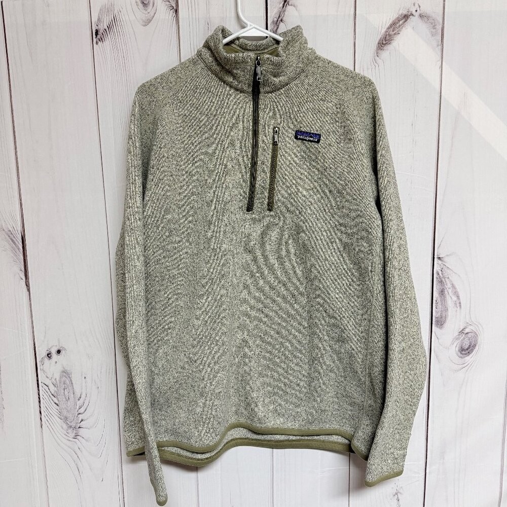 Patagonia Men’s Better Sweater 1/4 Zip XL Bleached Stone EUC