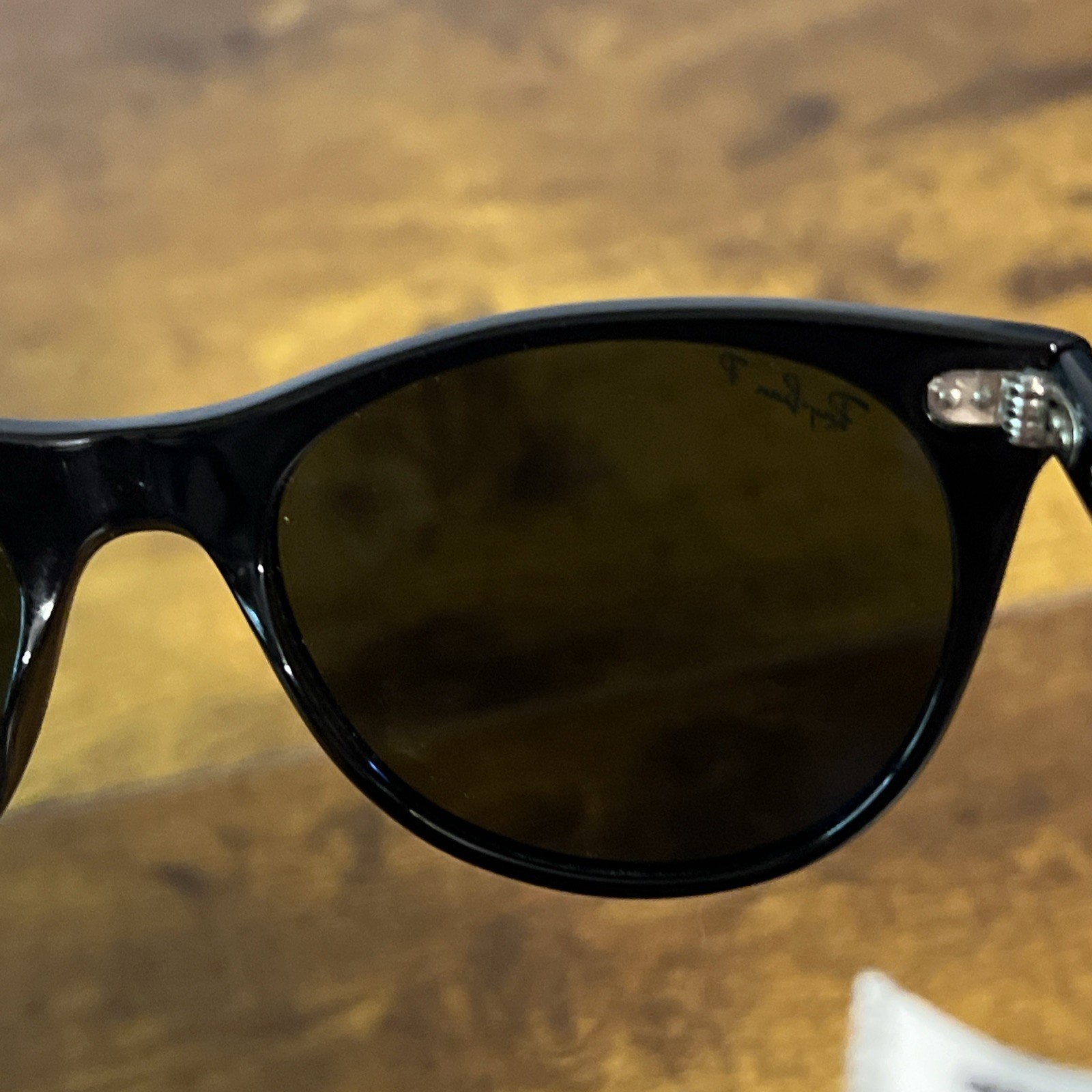 Ray-Ban P RB2185 Wayfarer Classic 901-58 Black Frame Green Polarized Sunglasses