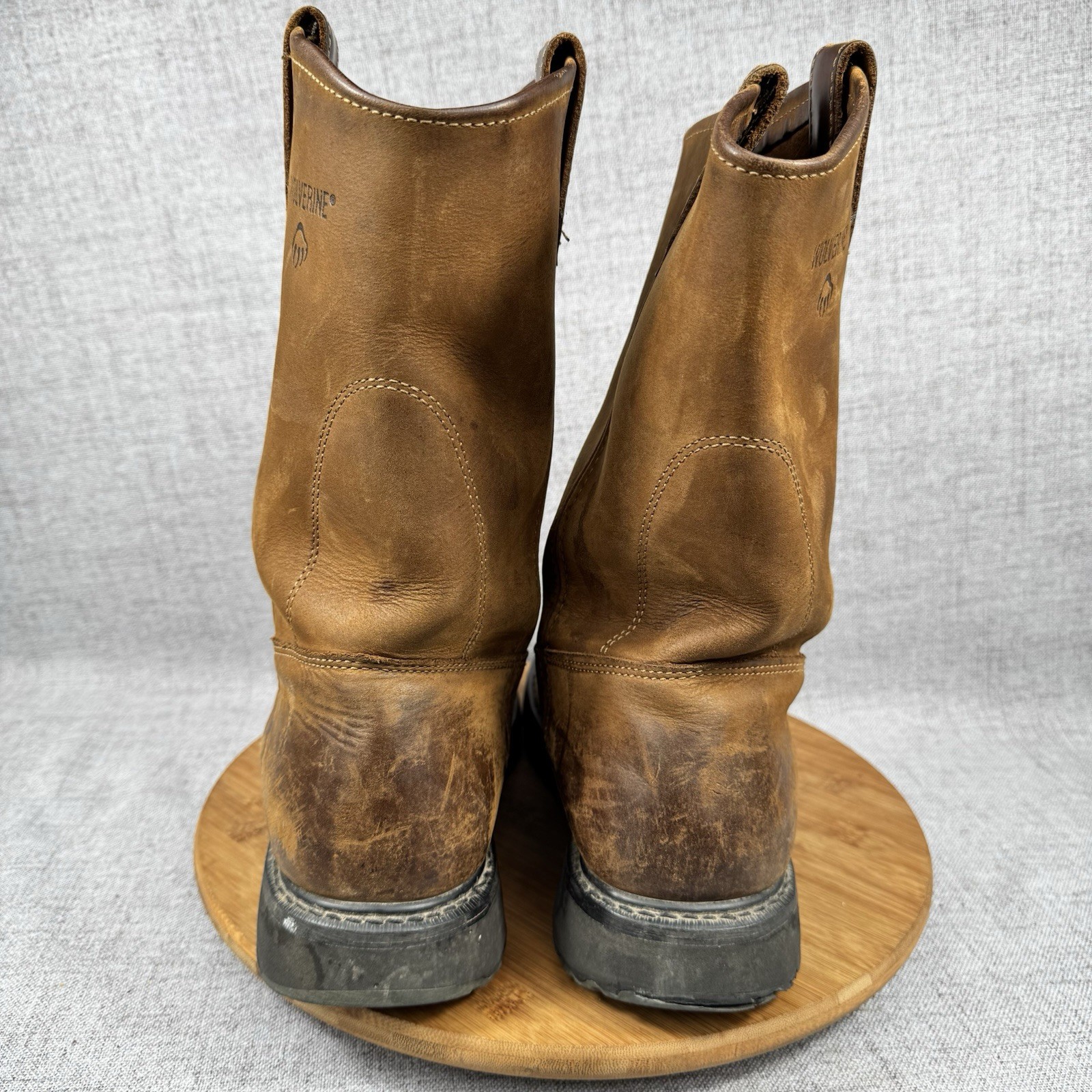 Wolverine Boots Mens 12 M Wellington DD Work Leather Soft Toe Goodyear Welted