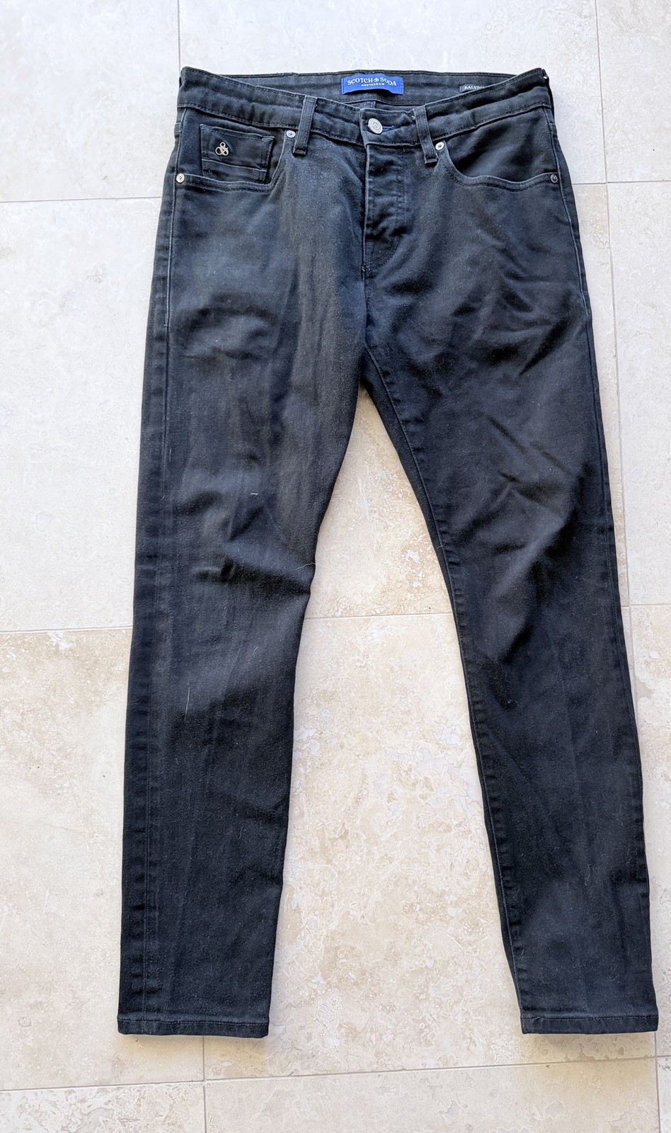 Scotch & Soda Jeans 31×30 Mens Black Ralston Regular Slim Fit Amsterdams Blauw