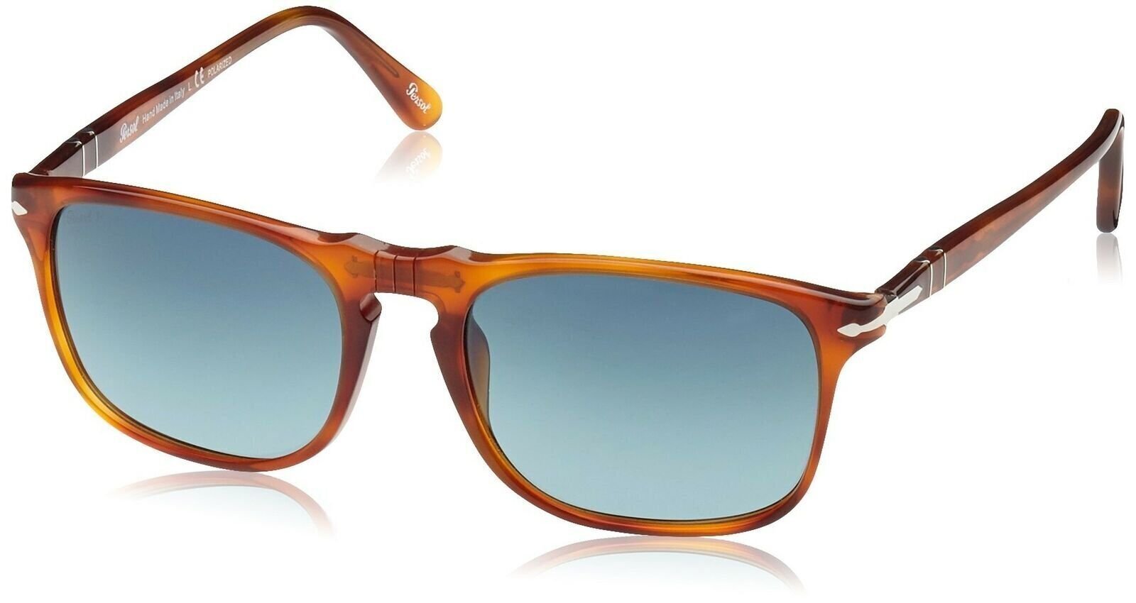 Persol Unisex PO3059S Land of Siena/Polarized Gradient Blue Sunglasses