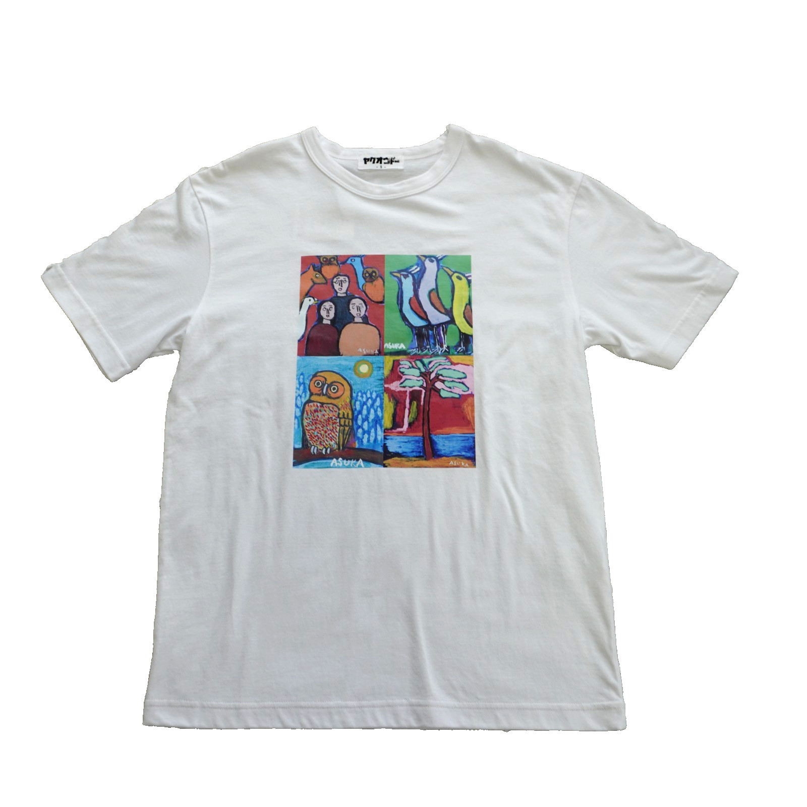 HERALBONY 　Art T-Shirt　collaboration withYakuodo　Japanese brand　Color: White