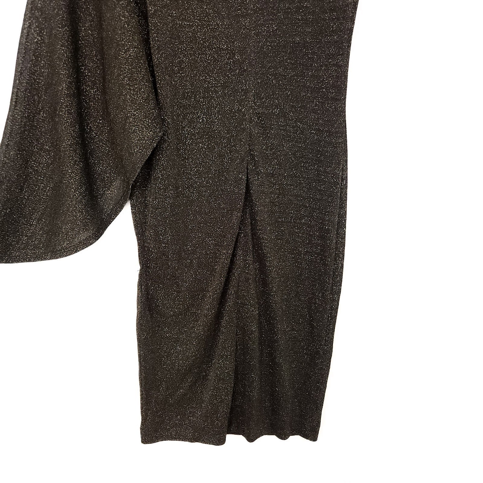 Ted Baker One Shoulder Sheer Bodycon Size 0 Gold Sparkle *NO Lining