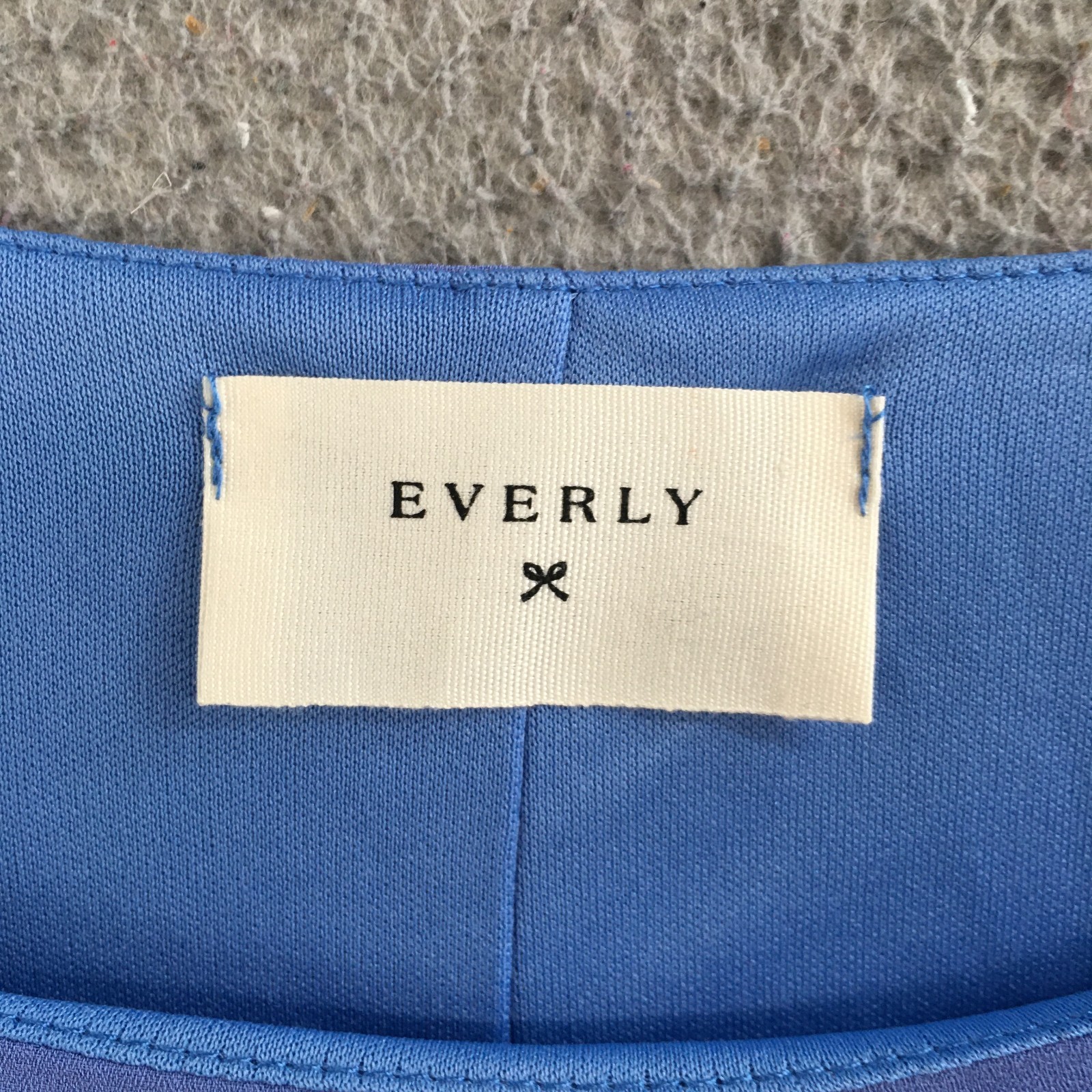 Everly Shift Dress Womens Small Relaxed 3/4 Sleeve Casual Career Pullover Blue