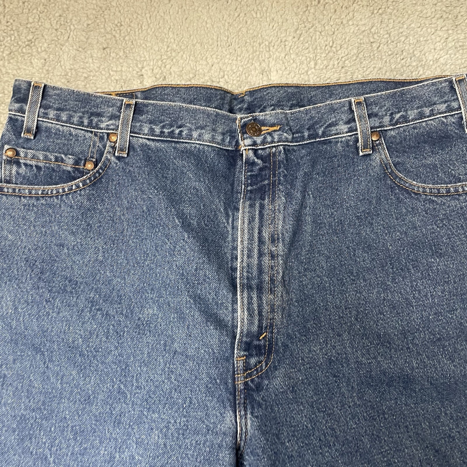 Vintage Levi’s 540 Relaxed Fit Blue Jeans Men 42×32 Brown Tab 90s DEADSTOCK NWT